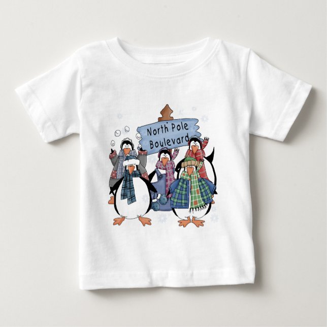 T-shirt Pour Bébé Chemises et cadeaux du Pôle Nord (Devant)