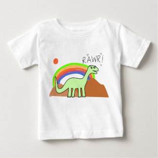 T-shirt Pour Bébé Chemises infantiles de Rawr d'arc-en-ciel