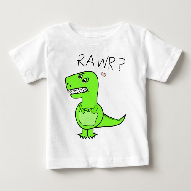 T-shirt Pour Bébé Chemises infantiles de T-Rex (Devant)