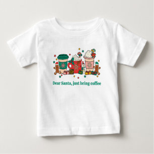 T-shirt Pour Bébé Cher Père Noël, Apportez Juste Un T-shirt Bébé Bla