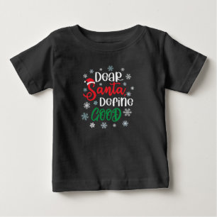 T-shirt Pour Bébé Cher Père Noël Définir bon Noël drôle