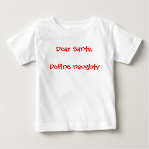 T-shirt Pour Bébé Cher Père Noël - Définir la vilaine