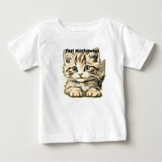 T-shirt Pour Bébé Cherche chaton méchant