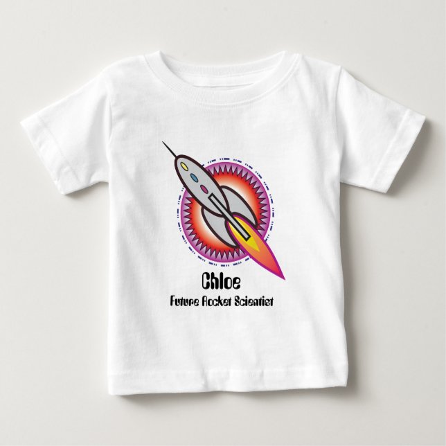 T-shirt Pour Bébé Chercheur de fusée personnalisé (Devant)