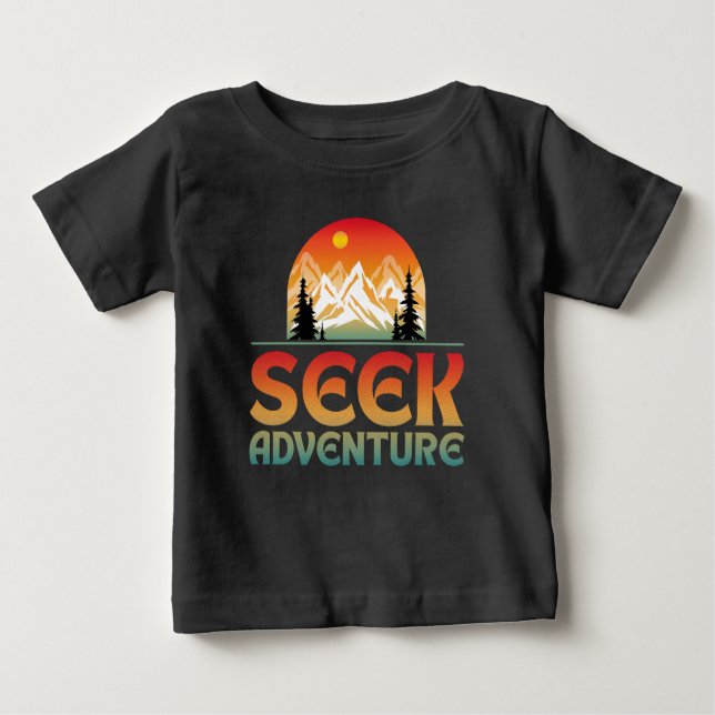 T-SHIRT POUR BÉBÉ CHERCHEZ L'AVENTURE (Devant)