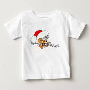 T-shirt Pour Bébé Chère souris et liste de souhaits Père Noël