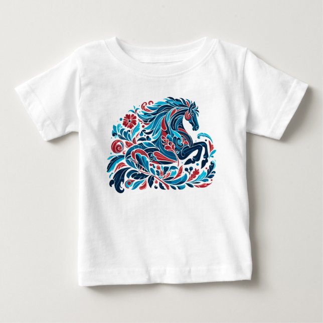 T-shirt Pour Bébé Cheval (Devant)