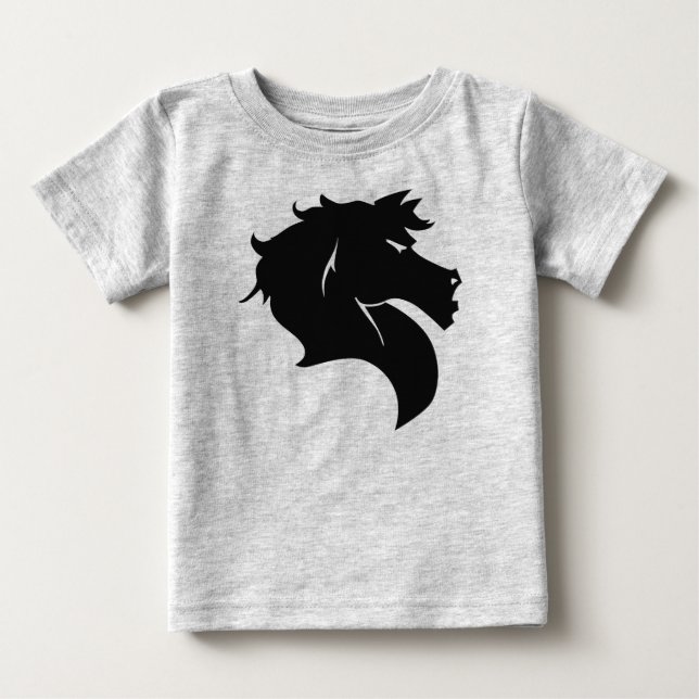 T-shirt Pour Bébé Cheval 1Z (Devant)