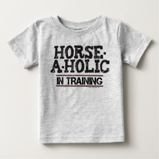 T-shirt Pour Bébé Cheval-A-Holic Dans L'Entraînement Toddler Long Ma
