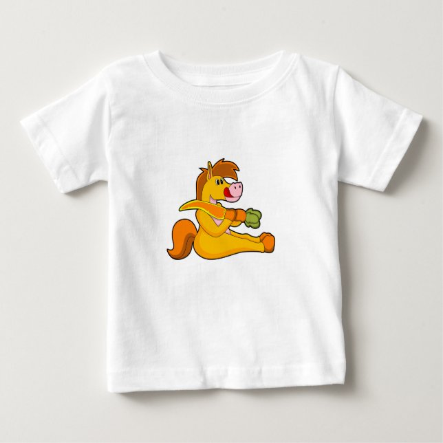 T-shirt Pour Bébé Cheval à la carotte (Devant)