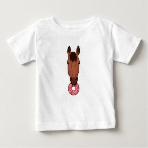 T-shirt Pour Bébé Cheval avec beigne