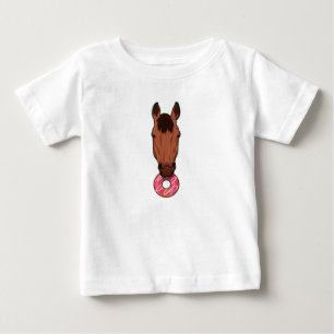 T-shirt Pour Bébé Cheval avec beignet