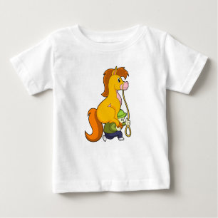 T-shirt Pour Bébé Cheval avec Boy.PNG