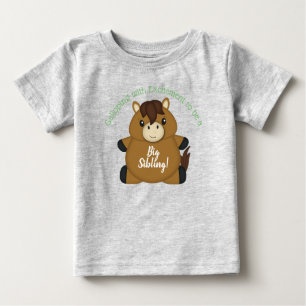T-shirt Pour Bébé Cheval Baby shower vert