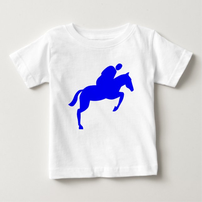 T-shirt Pour Bébé Cheval - Bleu (Devant)
