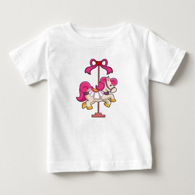 T-shirt Pour Bébé Cheval comme Cheval à bascule.PNG (Devant)