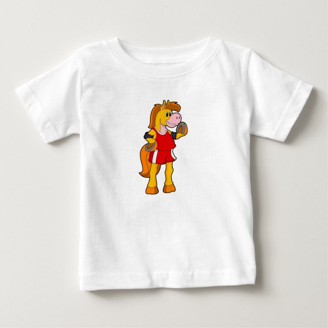 T-shirt Pour Bébé Cheval comme coureur (Devant)
