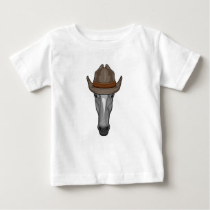 T-shirt Pour Bébé Cheval comme Cowboy avec Casquette