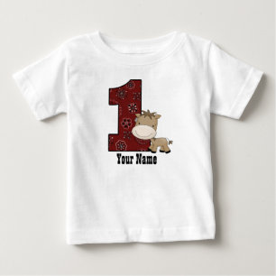 T-shirt Pour Bébé Cheval Cowboy pour le premier anniversaire