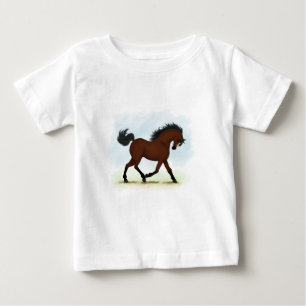 T-shirt Pour Bébé Cheval De Baie Avec Lame