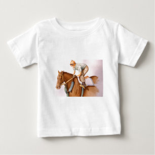 T-shirt Pour Bébé Cheval de course et Jockey