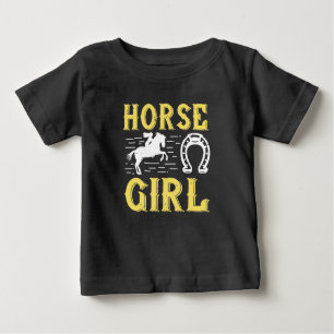 T-shirt Pour Bébé cheval fille-01