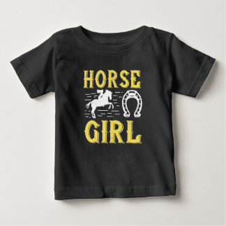 T-shirt Pour Bébé cheval fille-01