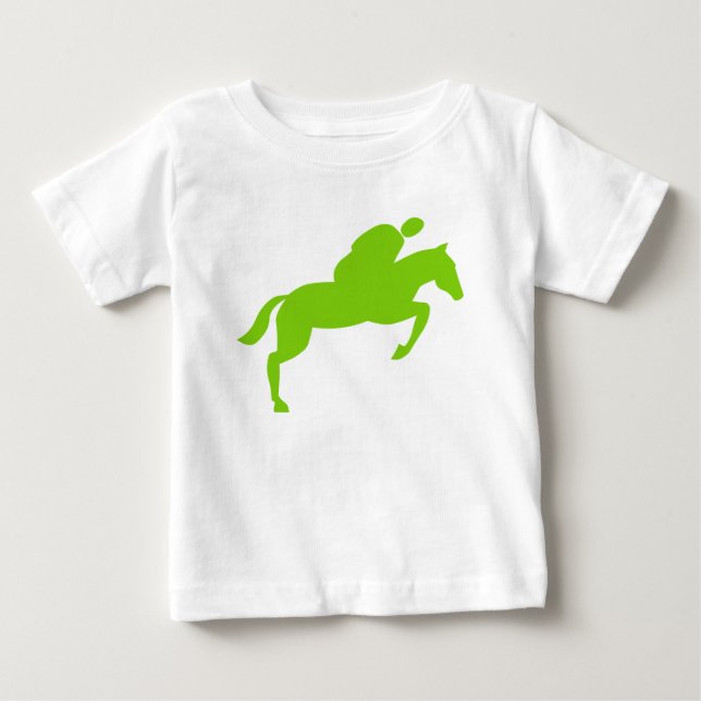 T-shirt Pour Bébé Cheval Jumping - Martian Green (Devant)