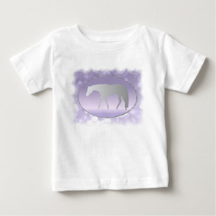 T-shirt Pour Bébé Cheval occidental argenté de plaisir sur la