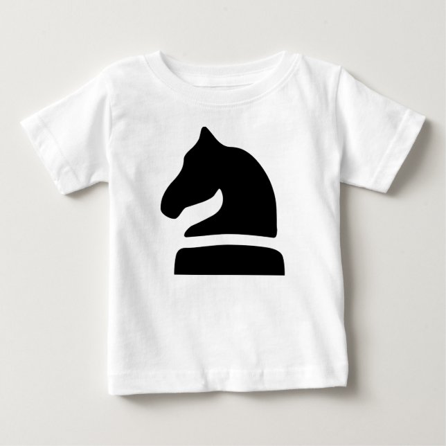 T-shirt Pour Bébé Chevalier noir (Devant)