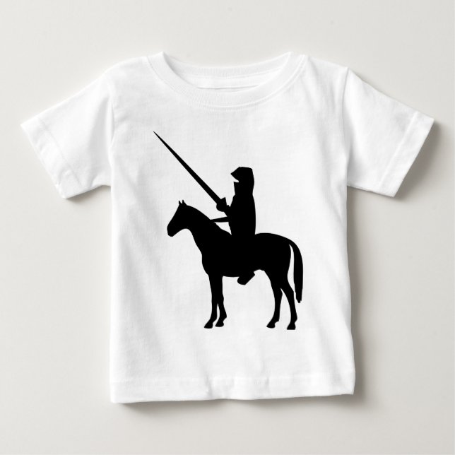 T-shirt Pour Bébé Chevalier noir (Devant)