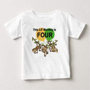 T-shirt Pour Bébé Chevaliers et cadeaux de 4e anniversaire des singe