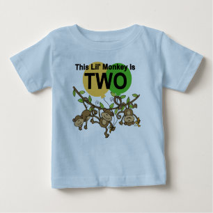 T-shirt Pour Bébé Chevaliers et Dons de 2e anniversaire Swing Monkey