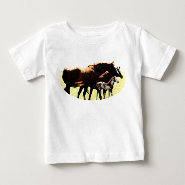 T-shirt Pour Bébé Chevaux et image du poulain (Devant)