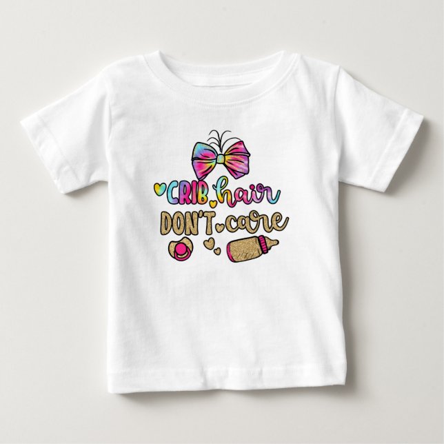 T-shirt Pour Bébé Cheveux d'enfant, ne t'en fais pas (Devant)