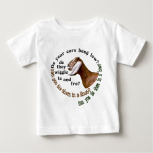 T-SHIRT POUR BÉBÉ CHÈVRE DE NUBIAN - VOS OREILLES ACCROCHENT-ELLES