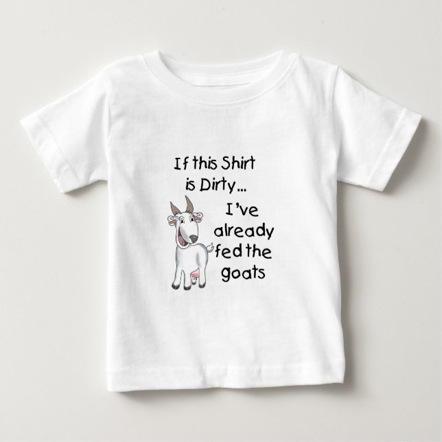 T-shirt Pour Bébé Chèvre Drôle Chemise Sale (Devant)