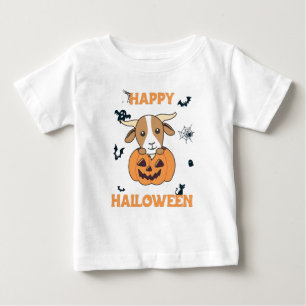 T-shirt Pour Bébé Chèvre en Citrouille chèvres mignonnes Joyeux Hall