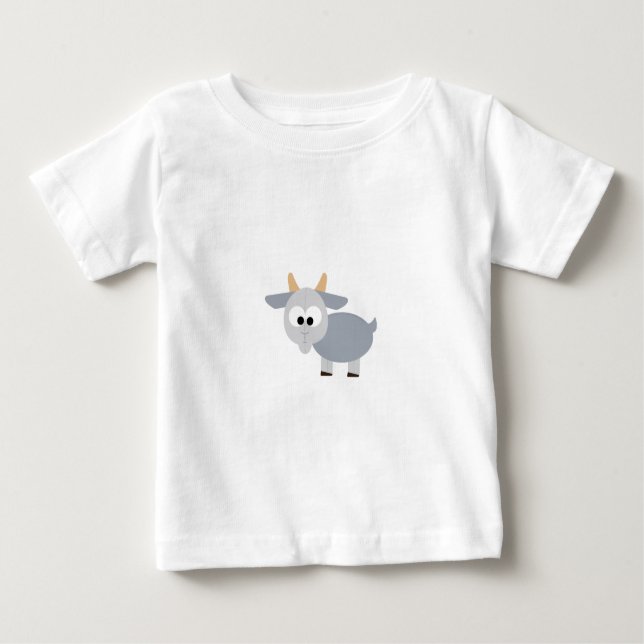 T-shirt Pour Bébé Chèvre gris adorable (Devant)