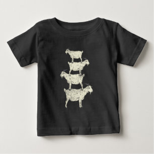 T-shirt Pour Bébé Chèvre Retro