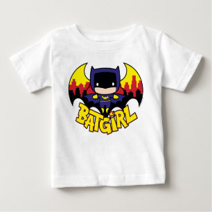 T-shirt Pour Bébé Chibi Batgirl avec Gotham Skyline & Logo