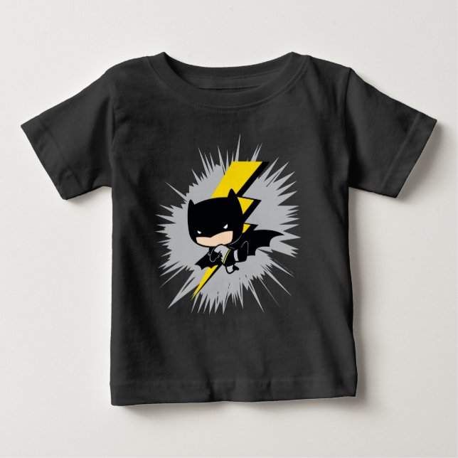 T-shirt Pour Bébé Chibi Batman Lightning Kick (Devant)