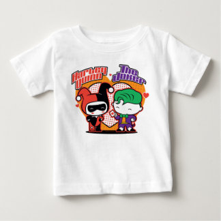 T-shirt Pour Bébé Chibi Harley Quinn & Chibi Joker Coeurs