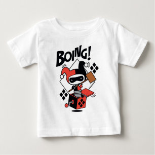 T-shirt Pour Bébé Chibi Harley-Quinn-In-A-Box Avec Marteau