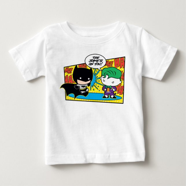T-shirt Pour Bébé Chibi Joker Pranking Chibi Batman (Devant)