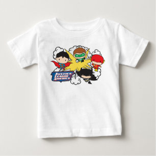T-shirt Pour Bébé Chibi Justice League of America Explosion