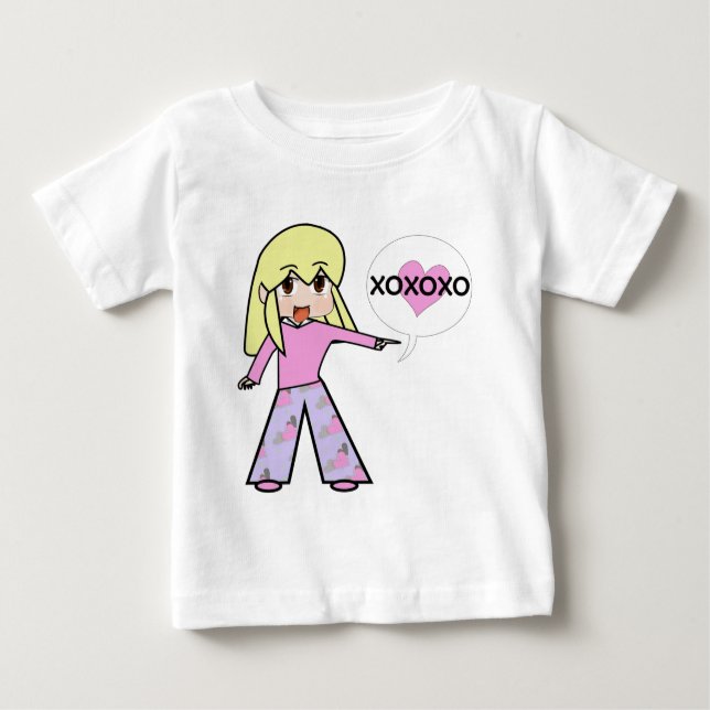 T-shirt Pour Bébé Chibi Valentine (Devant)