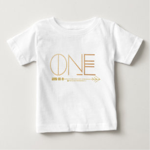 T-shirt Pour Bébé Chic bohème un   Pétrole d'or de la tribu