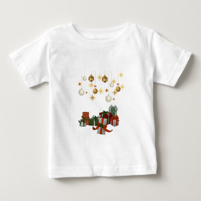 T-shirt Pour Bébé Chic Christmas (Devant)