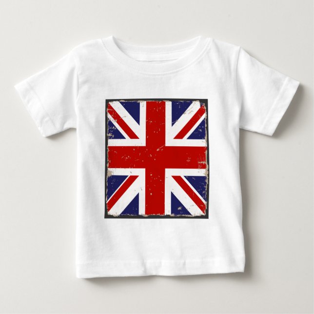 T-shirt Pour Bébé Chic minable d'Union Jack (Devant)